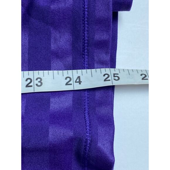Nike Pro Dri-Fit Women's Purple Striped 1/4 Zip Thumb Hole Pullover Size Large - Picture 9 of 10